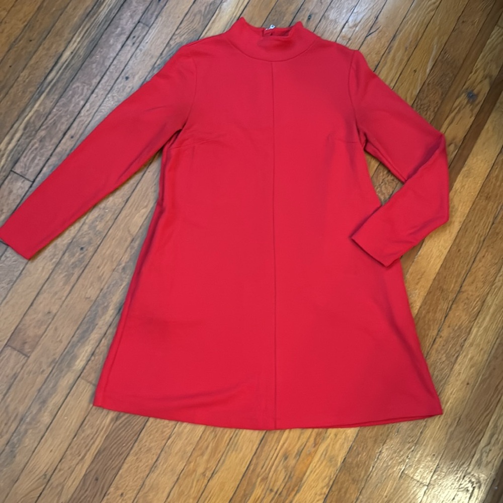 GAP Knit A-Line Ponte Mock Neck Dress with Pockets!